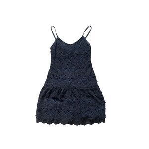 Alice + Olivia Black Floral Lace Mini Dress – Size 4